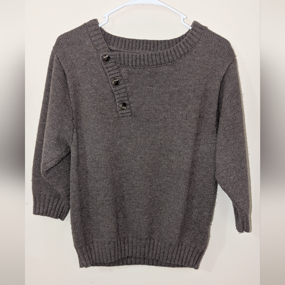 The North Face Olive Green Women's Wool Blend Sweater Size Small Excellent